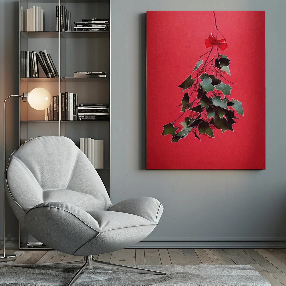 Wall art Mistletoe With Red Bow - Image 10