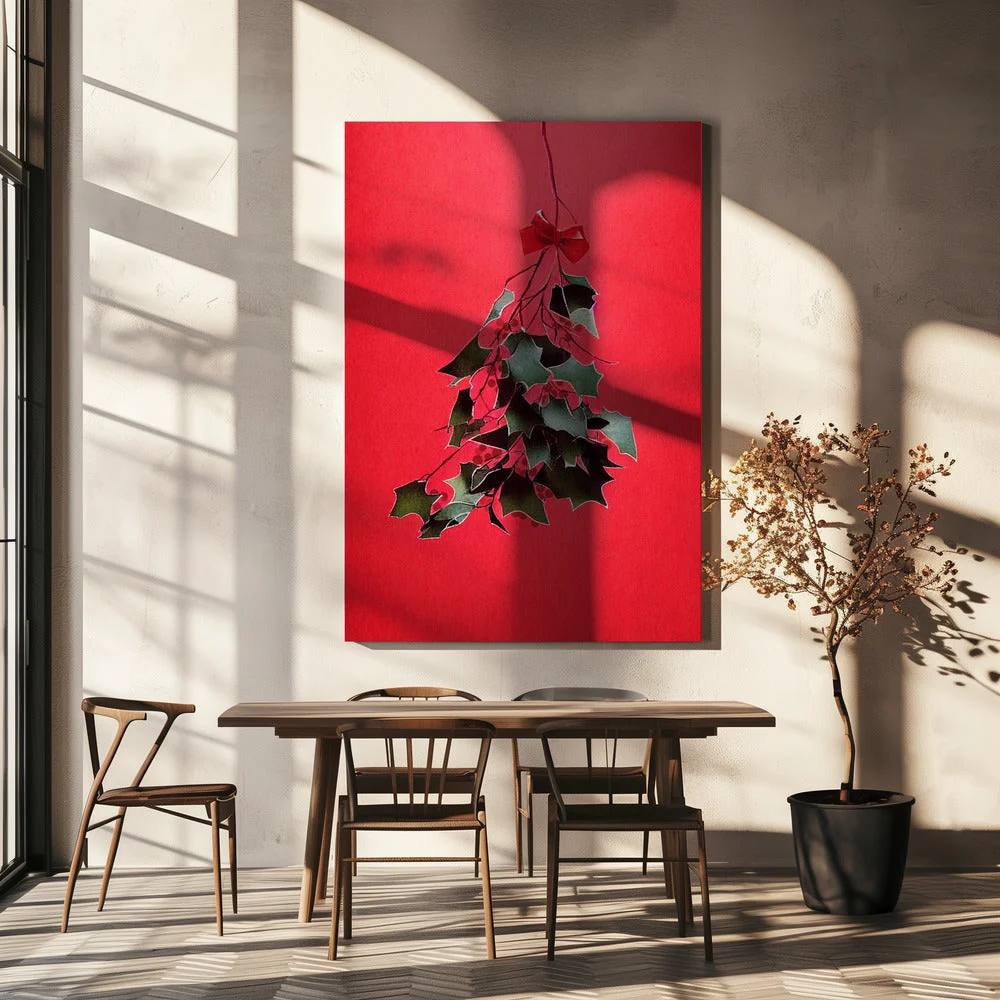 Wall art Mistletoe With Red Bow - Image 5