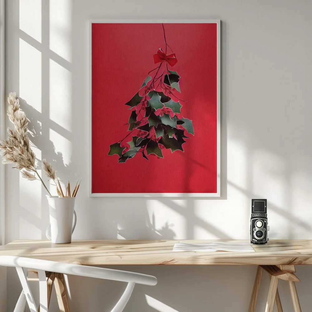 Wall art Mistletoe With Red Bow - Image 6
