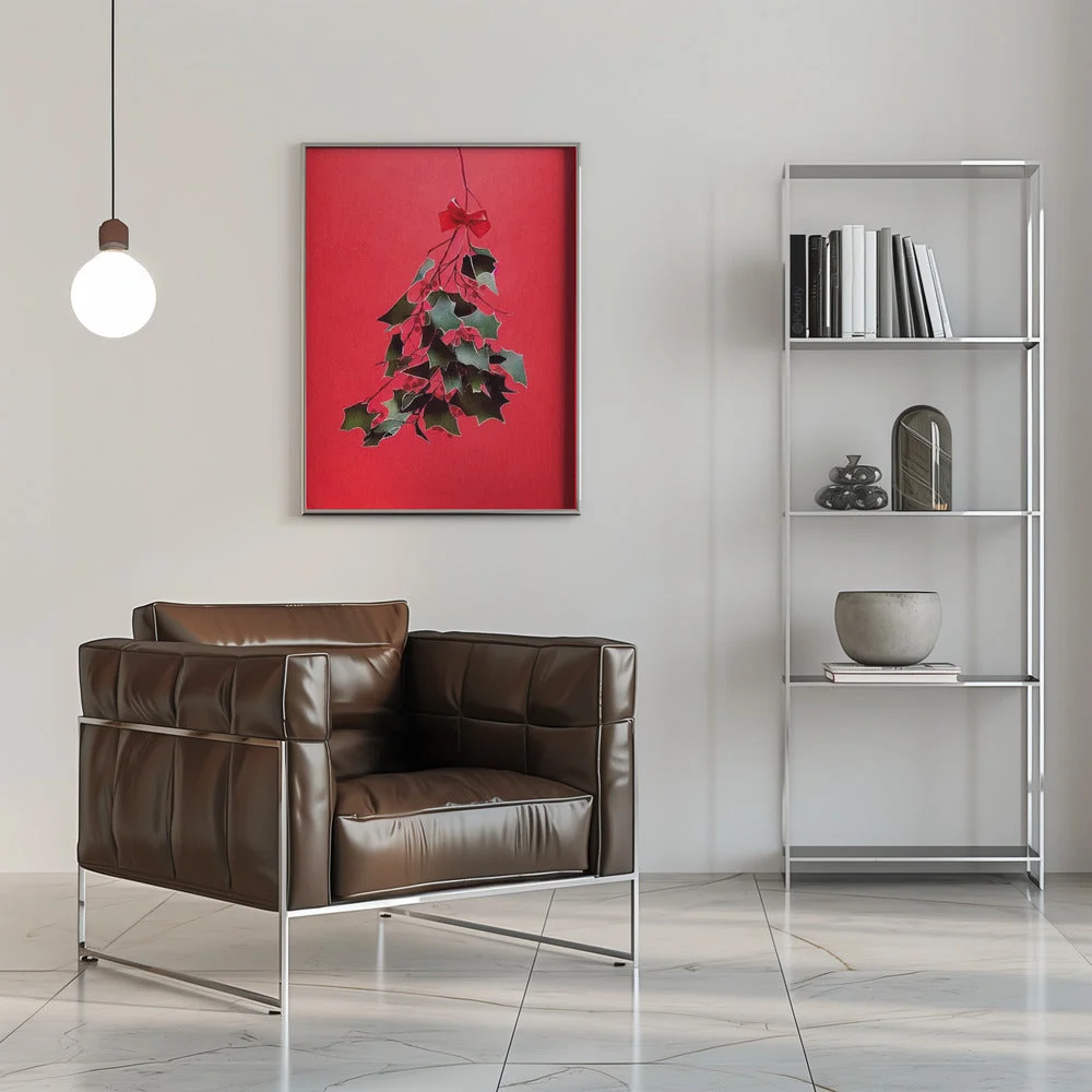 Wall art Mistletoe With Red Bow - Image 8