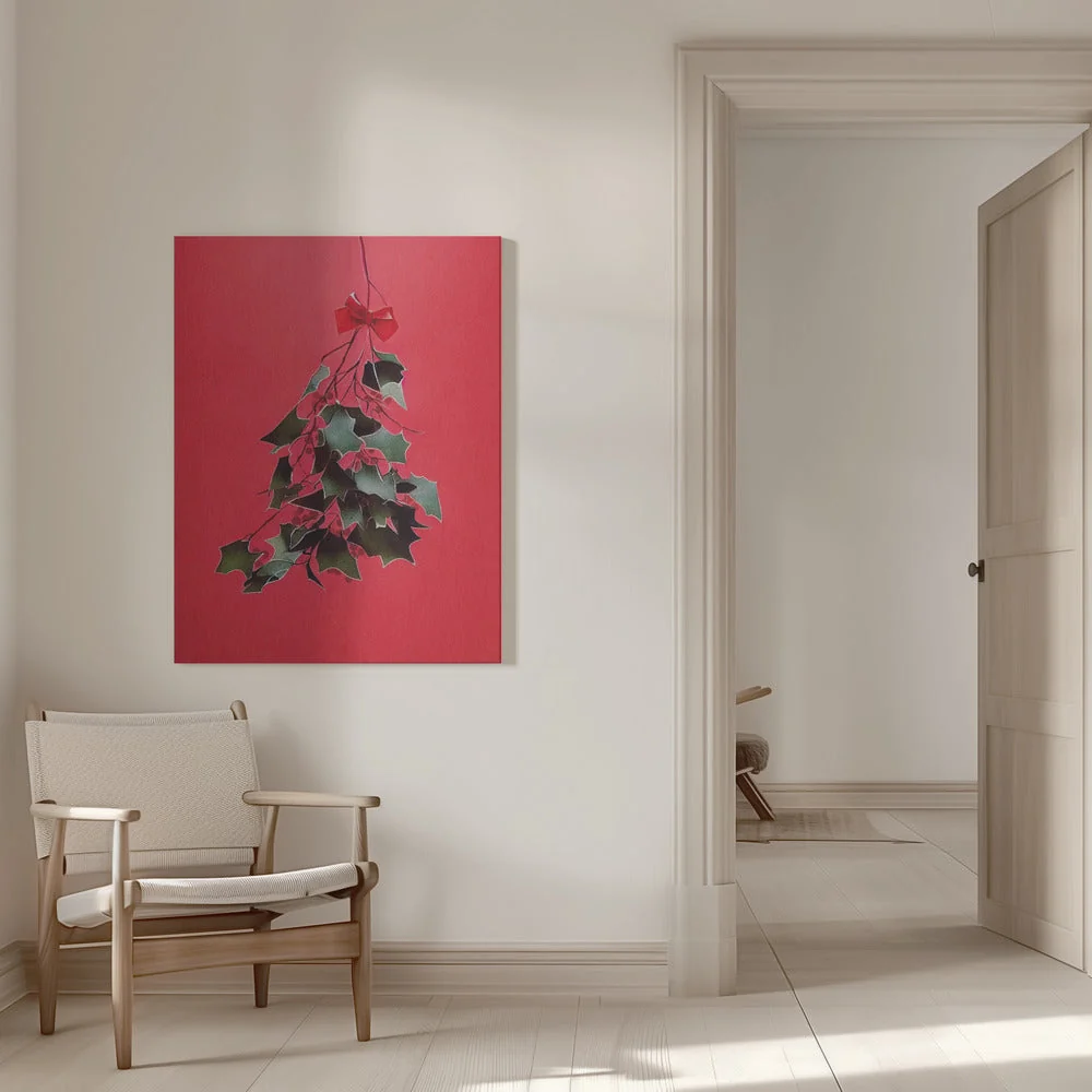 Wall art Mistletoe With Red Bow - Image 9