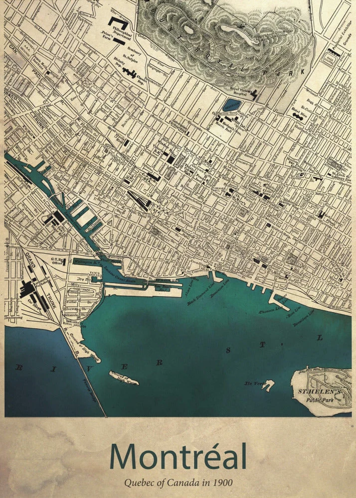 Wall art Montreal map - Image 2
