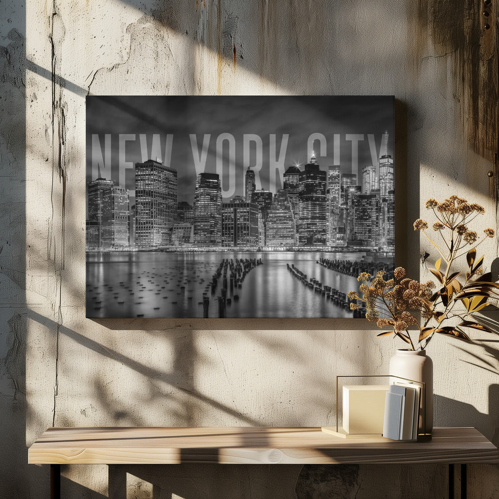 Wall art NEW YORK CITY Skyline Monochrome - Image 5