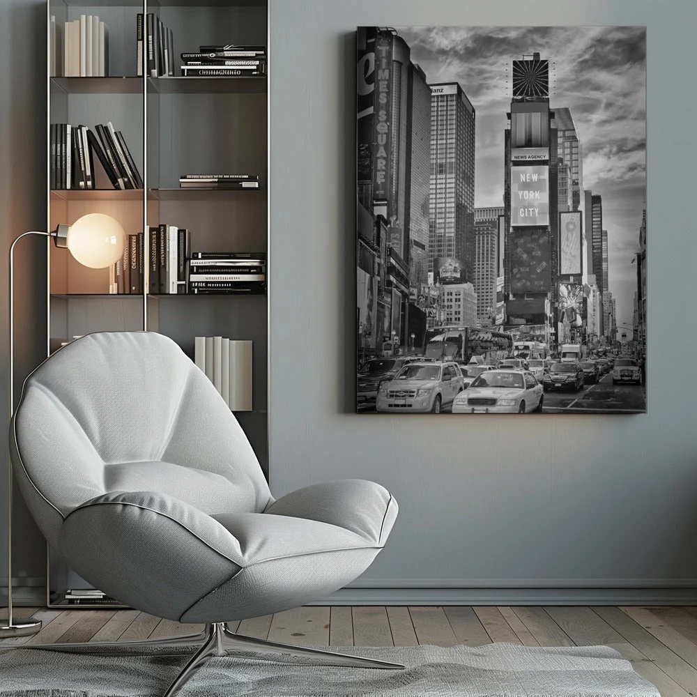 Wall art NEW YORK CITY Times Square - Monochrome - Image 10