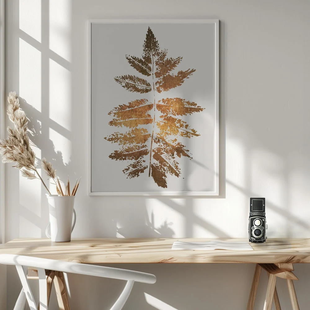 Wall art Oak Leaf Print (gold) - Image 6