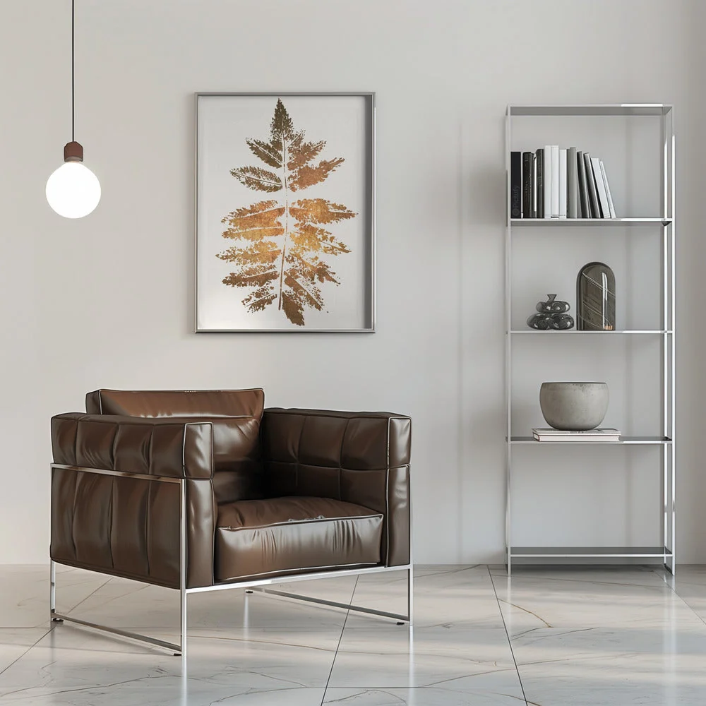 Wall art Oak Leaf Print (gold) - Image 8
