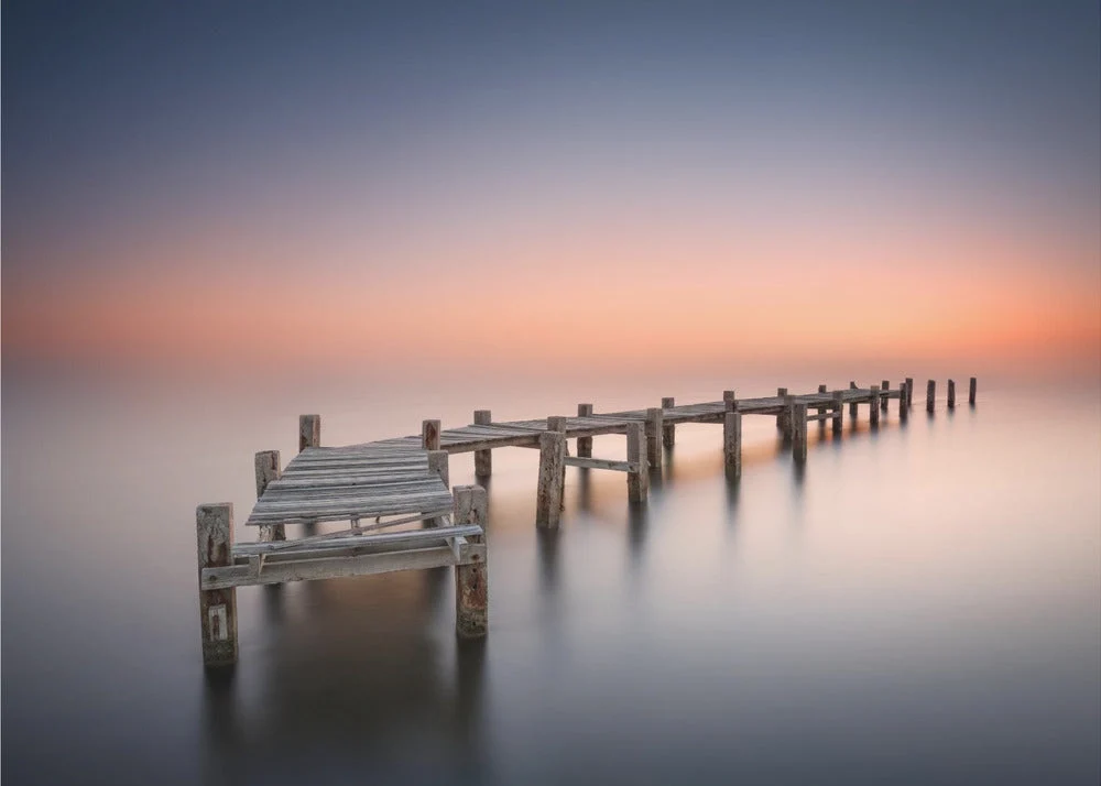 Wall art Old pier II.  Harbour panorama. - Image 4
