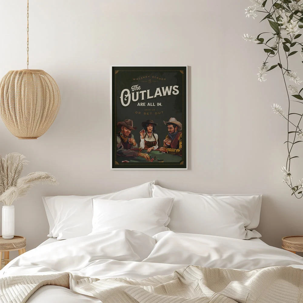 Wall Art Outlaws Are All In Cool Cowboy Poker Art - Image 11