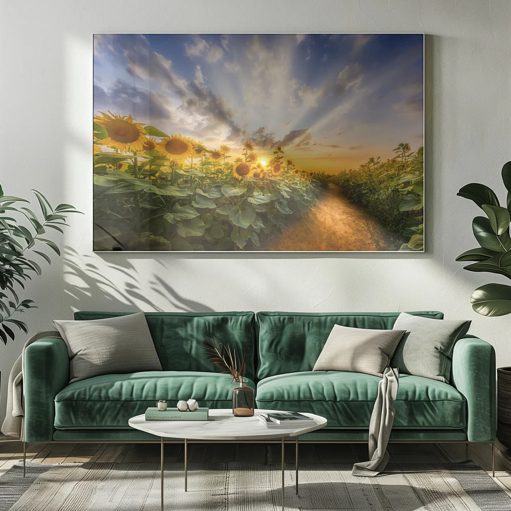 Wall art Path through the sunflower field - Image 7