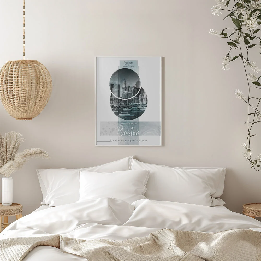 Wall art Poster Art BOSTON Waterfront | turquoise marble - Image 11