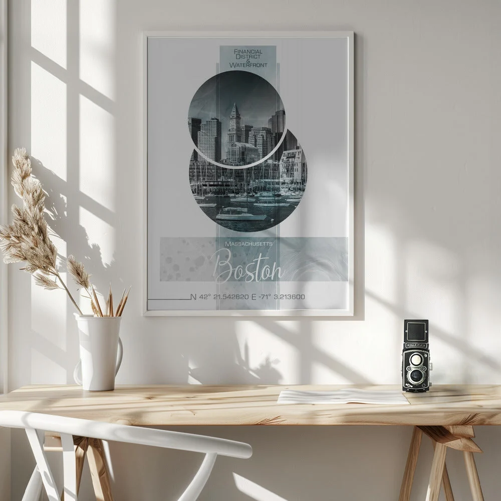 Wall art Poster Art BOSTON Waterfront | turquoise marble - Image 6