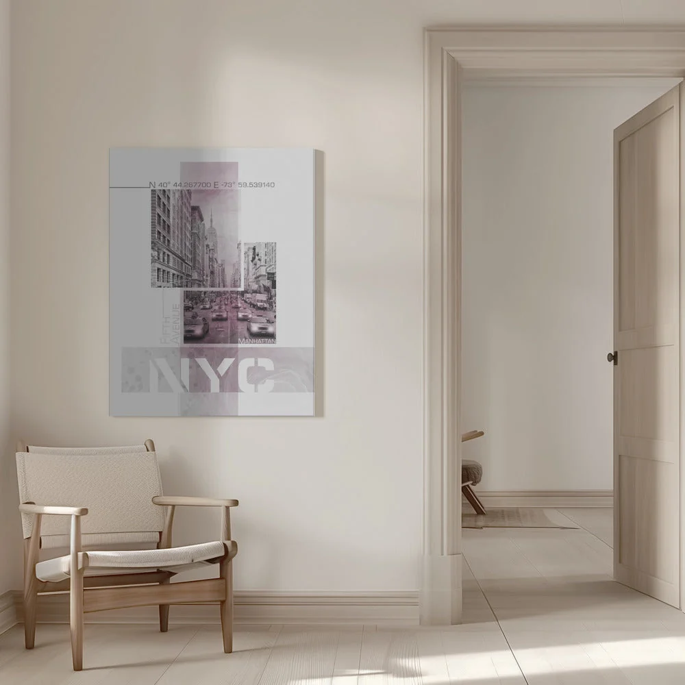 Wall art Poster Art NYC Fifth Avenue Traffic | pink marble - Image 9