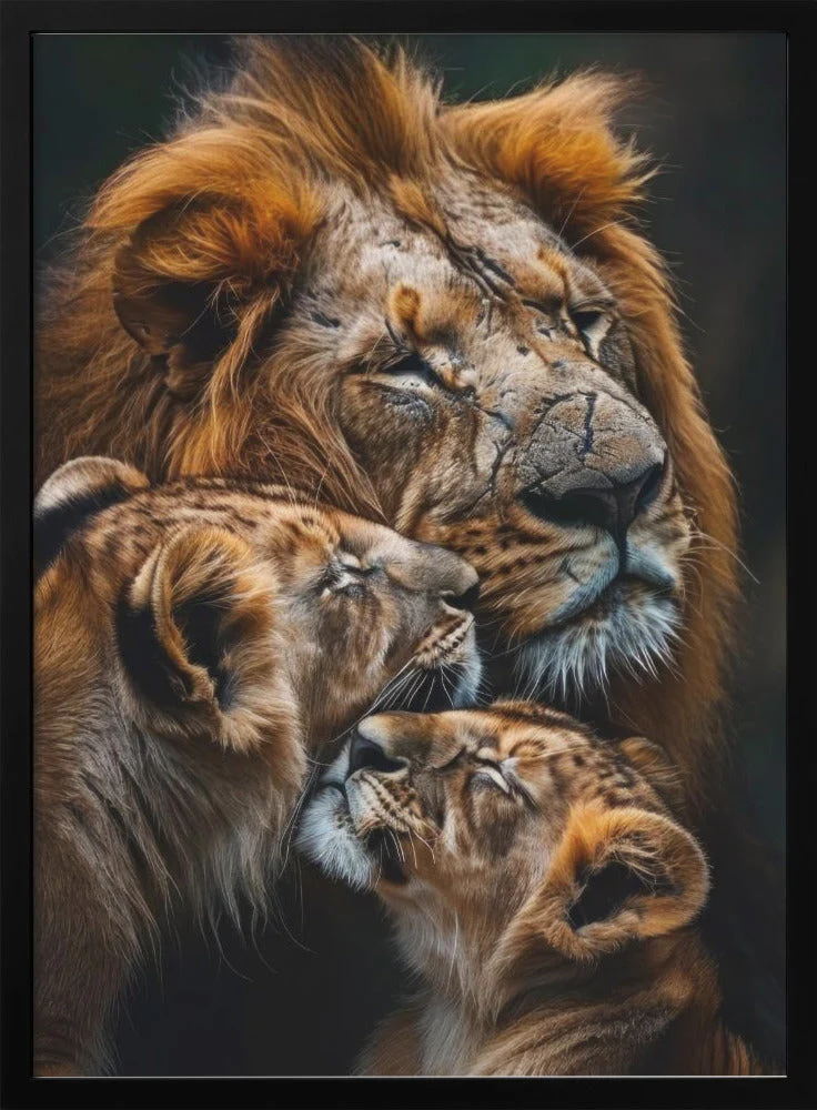 Wall art Poster Lion Family 2 - Image 3