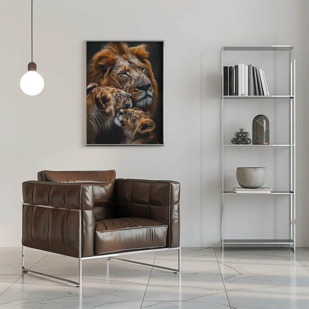 Wall art Poster Lion Family 2 - Image 8