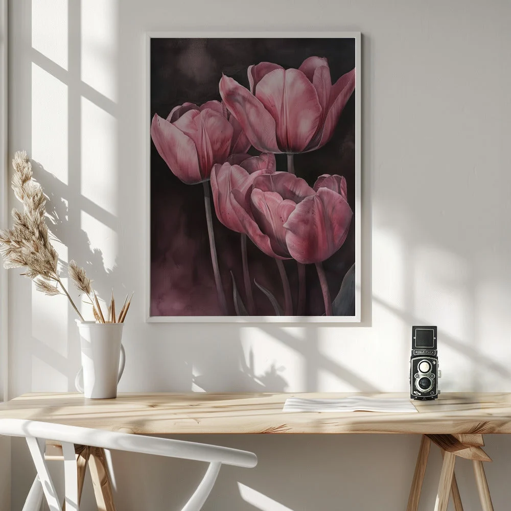Wall art Purple Tulip 3 - Image 6