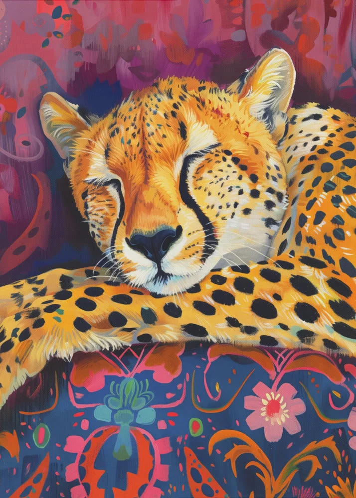 Wall art Resting Cheetah - Image 2