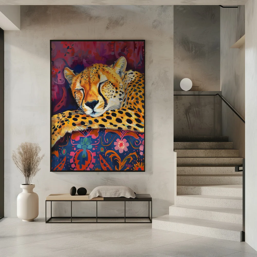 Wall art Resting Cheetah - Image 7