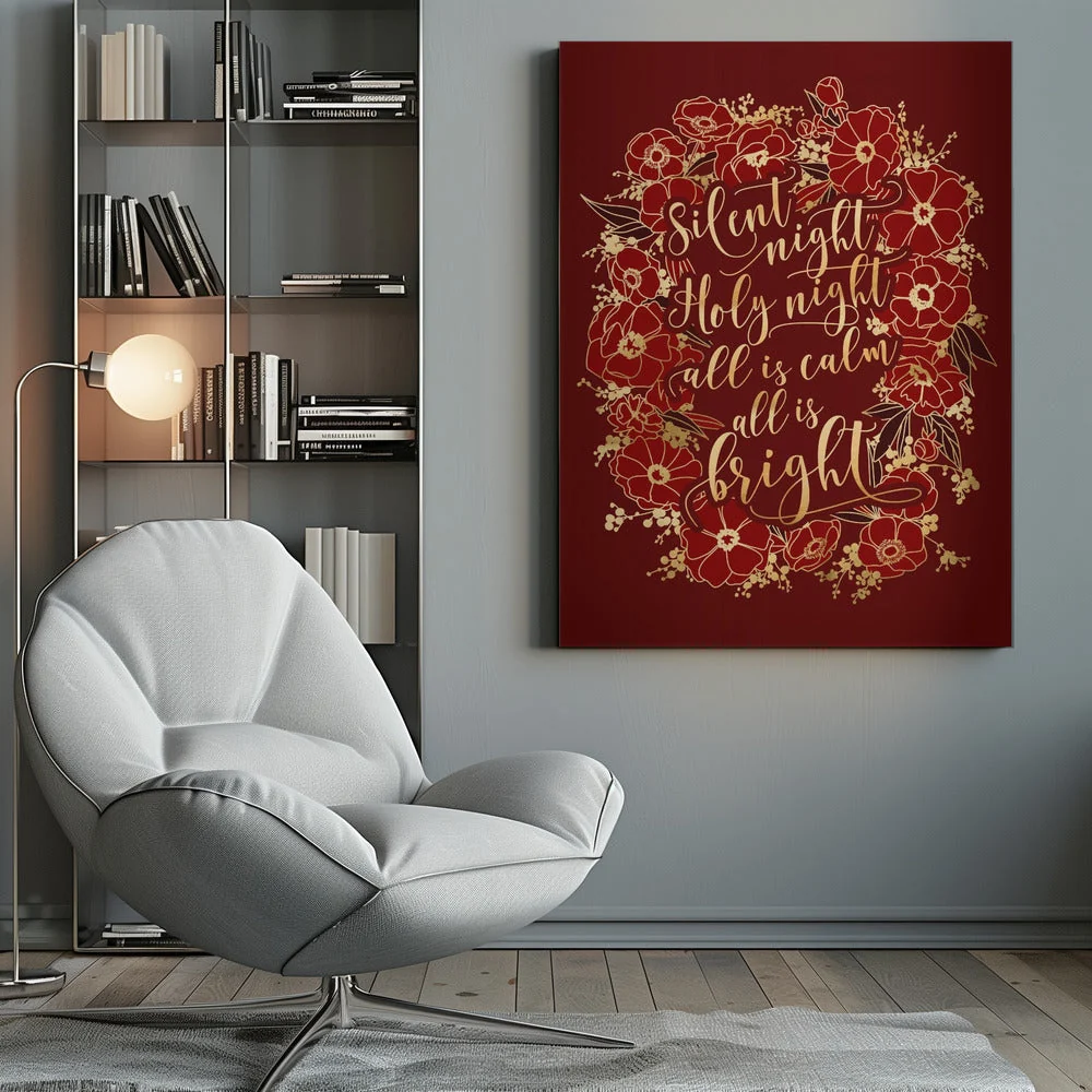 Wall art Silent night - red Canvas Print - Image 10