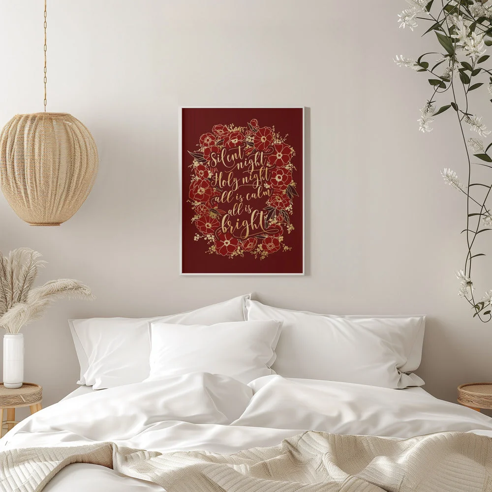 Wall art Silent night - red Canvas Print - Image 11