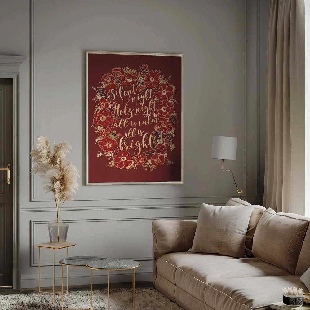 Wall art Silent night - red Canvas Print - Image 12