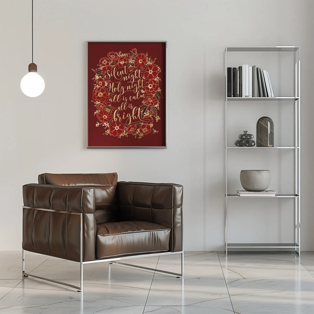 Wall art Silent night - red Canvas Print - Image 8