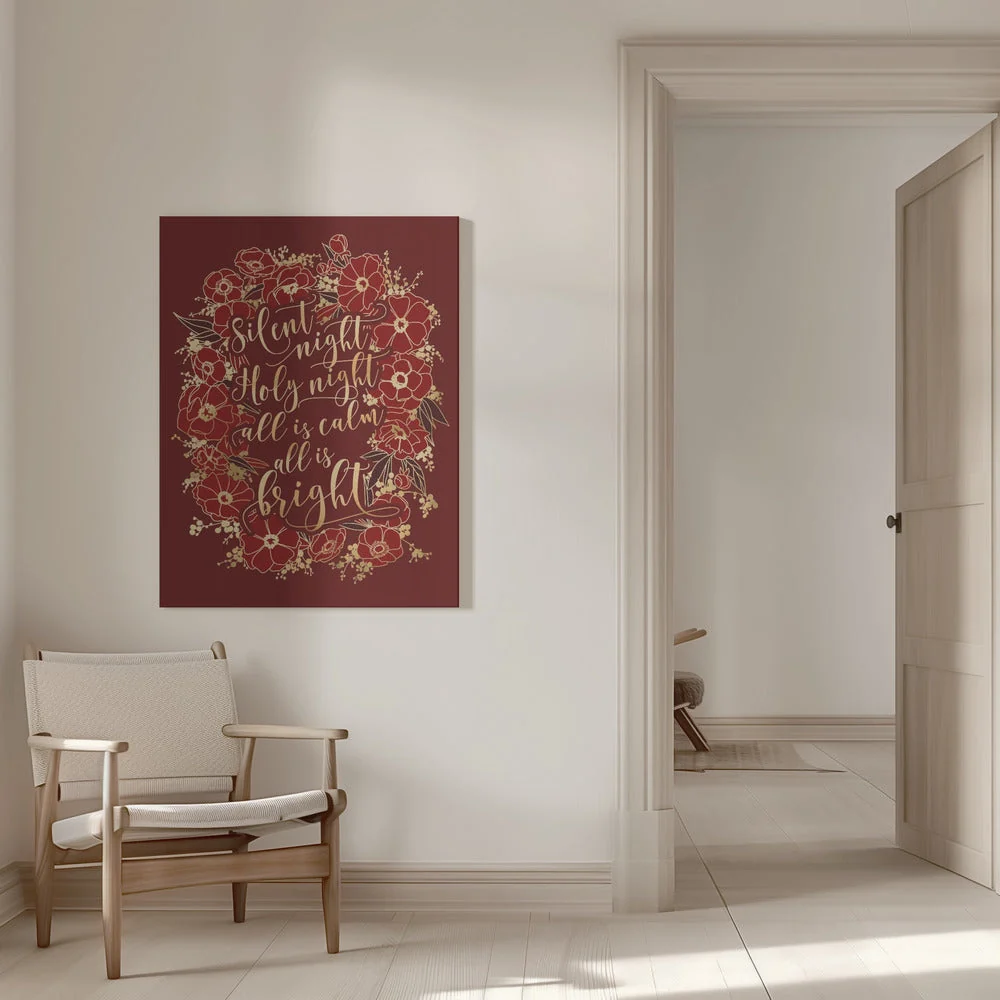 Wall art Silent night - red Canvas Print - Image 9