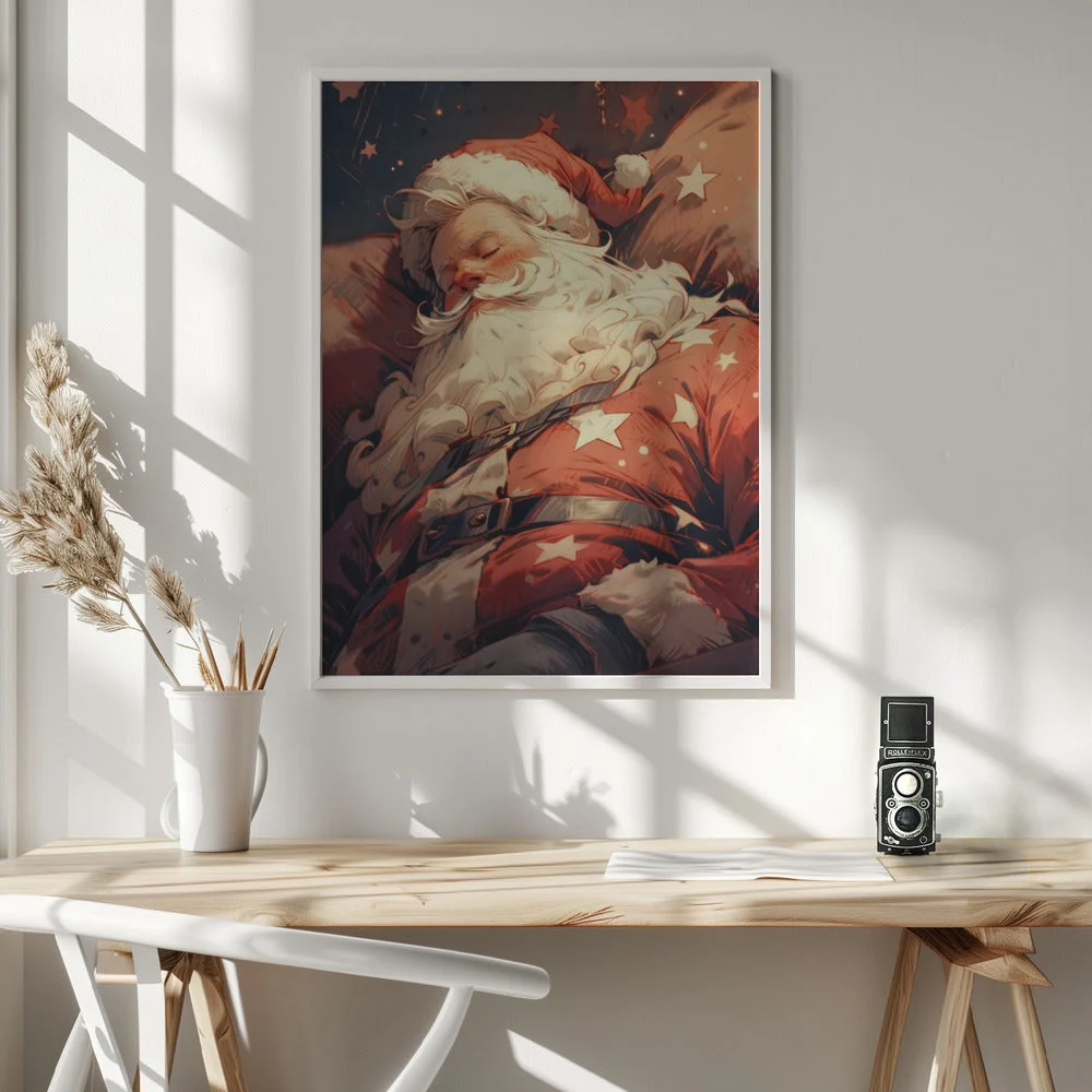 Wall art Sleeping Santa - Image 6