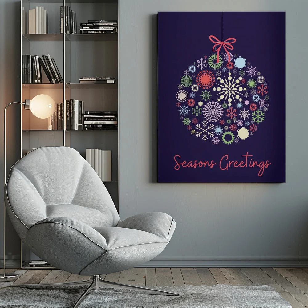 Wall art Snowflake ornament Canvas Print - Image 10