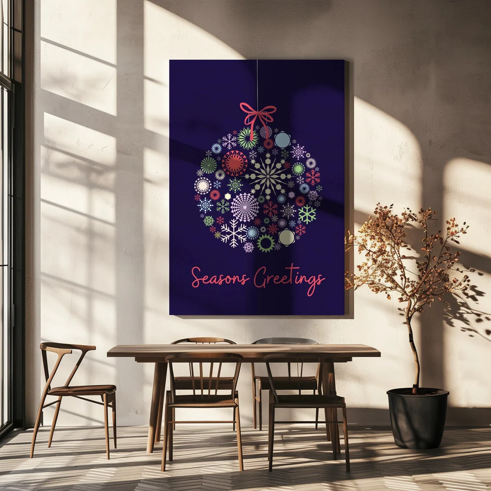Wall art Snowflake ornament Canvas Print - Image 6