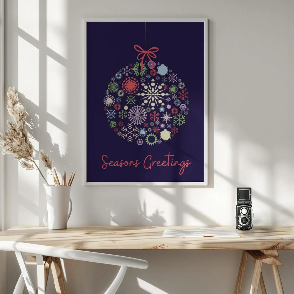 Wall art Snowflake ornament Canvas Print - Image 7