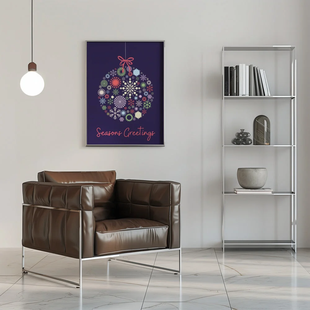 Wall art Snowflake ornament Canvas Print - Image 8