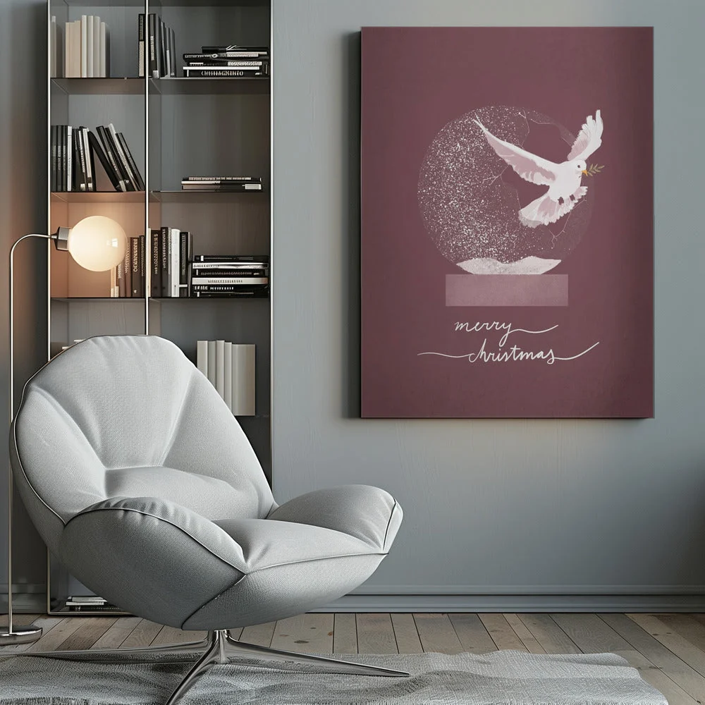 Wall art Snowglobe Dove Canvas Print - Image 10