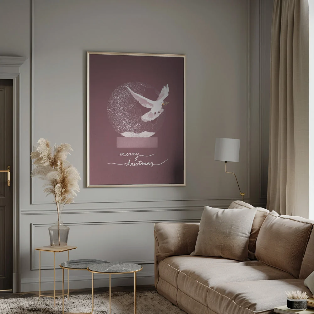 Wall art Snowglobe Dove Canvas Print - Image 12