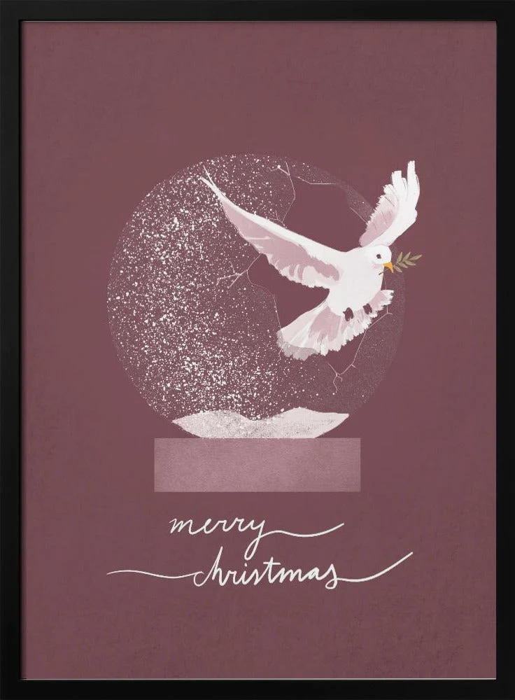 Wall art Snowglobe Dove Canvas Print - Image 3