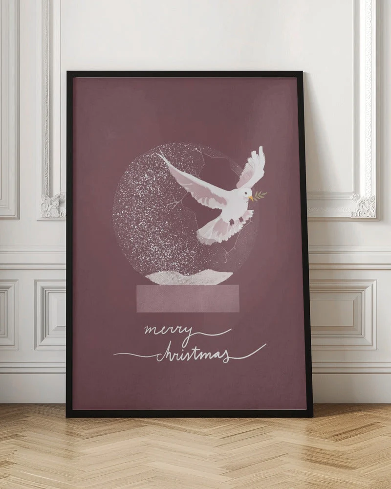 Wall art Snowglobe Dove Canvas Print - Image 4