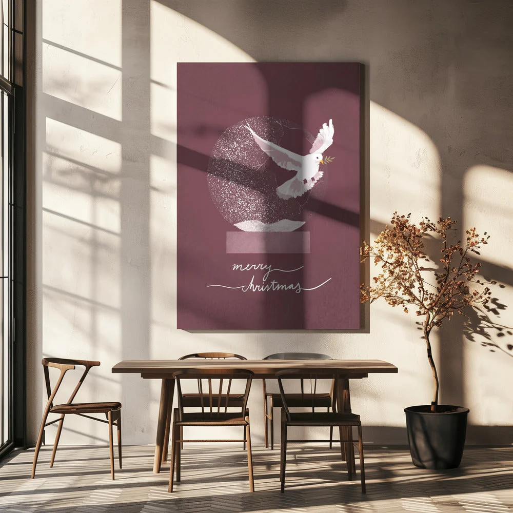 Wall art Snowglobe Dove Canvas Print - Image 5