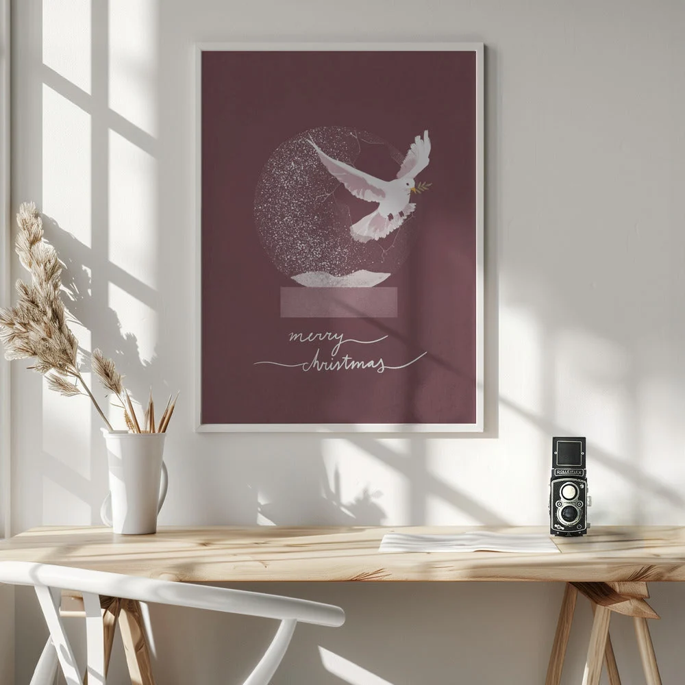 Wall art Snowglobe Dove Canvas Print - Image 6