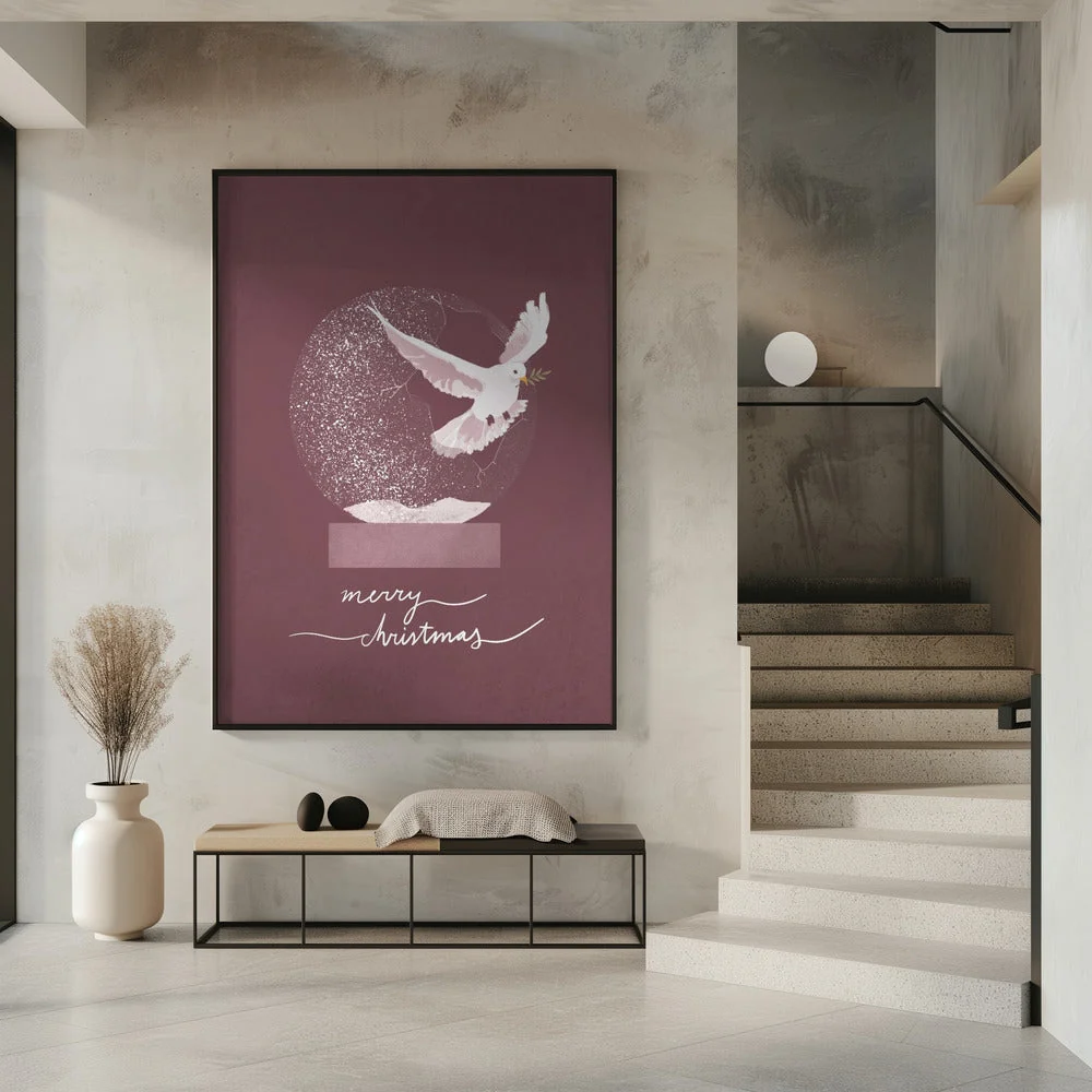 Wall art Snowglobe Dove Canvas Print - Image 7