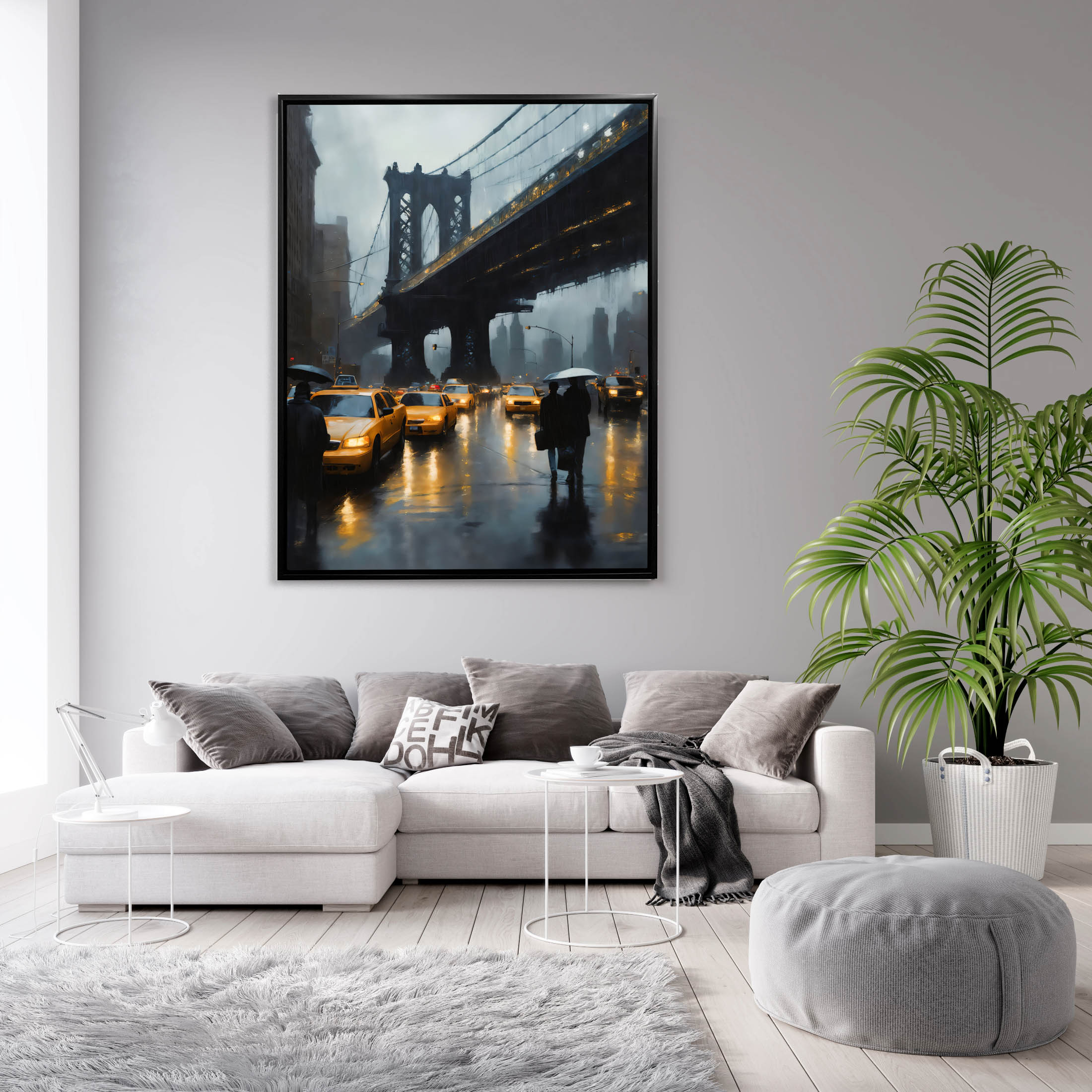Wall Art-Stylized NYC Bridge Skyline-Canvas Print - Image 8