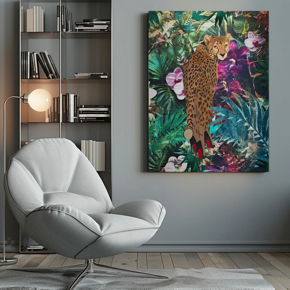 Wall art Tropical Floral Jungle - Cheetah in heels - Image 10