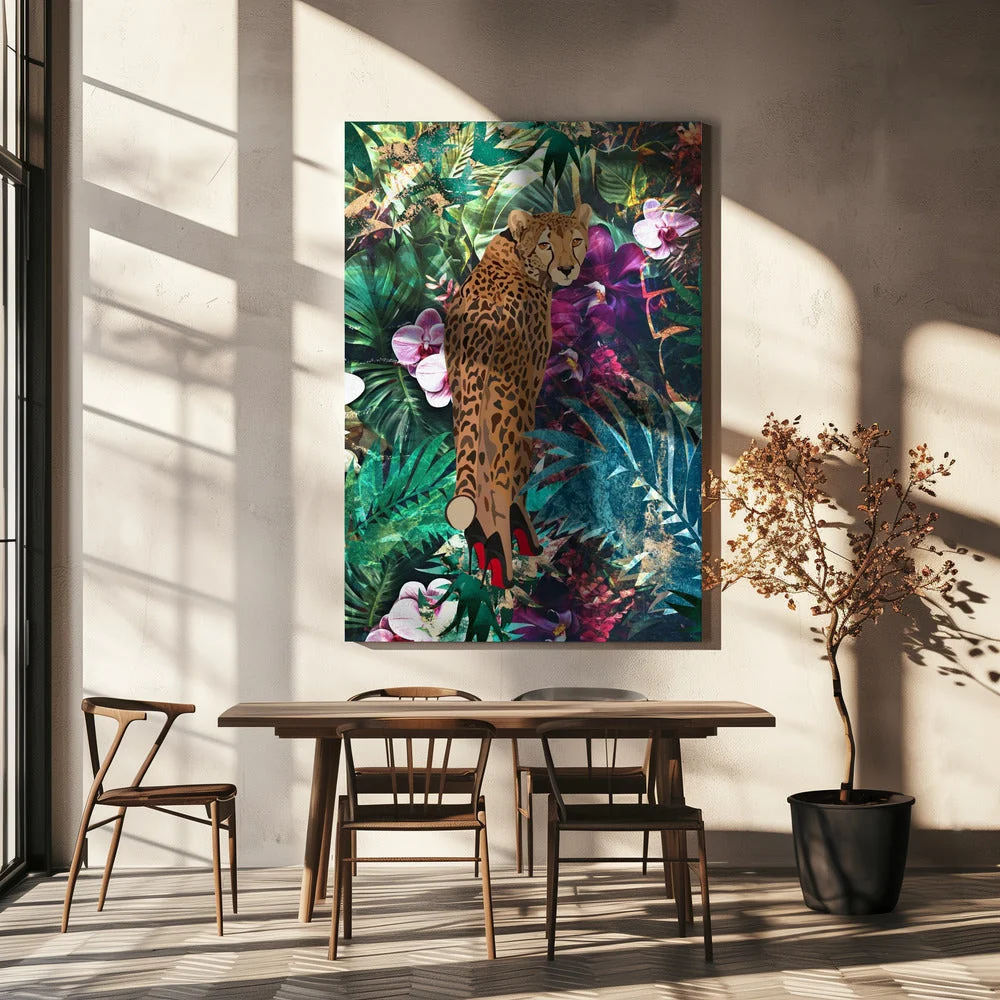 Wall art Tropical Floral Jungle - Cheetah in heels - Image 5