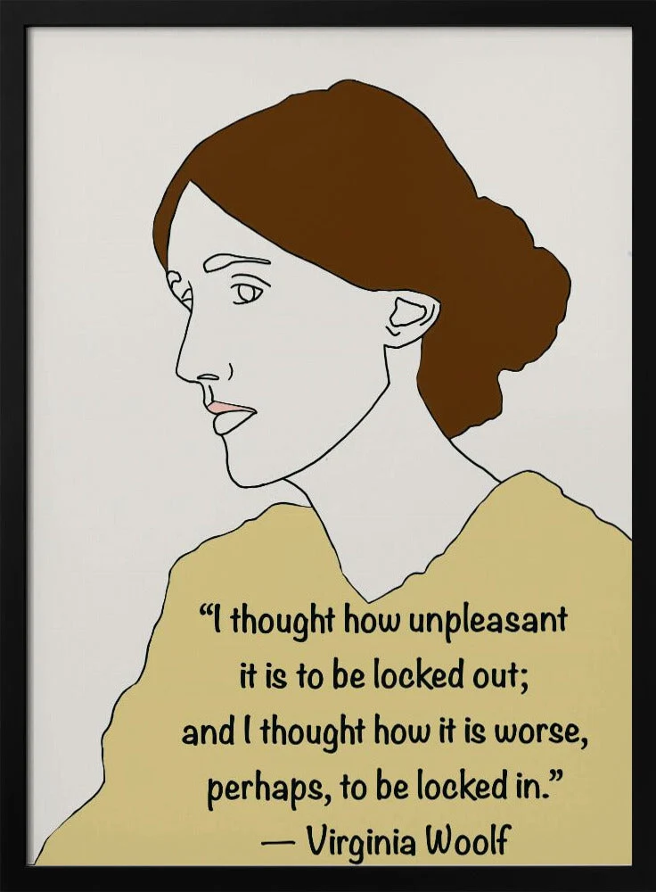 Wall art Virginia Woolf Art Yellow - Image 3