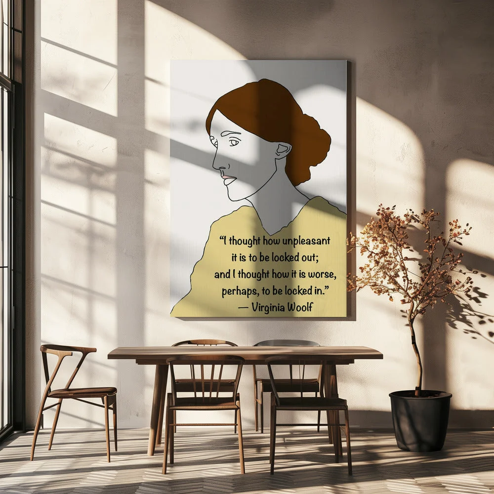 Wall art Virginia Woolf Art Yellow - Image 5