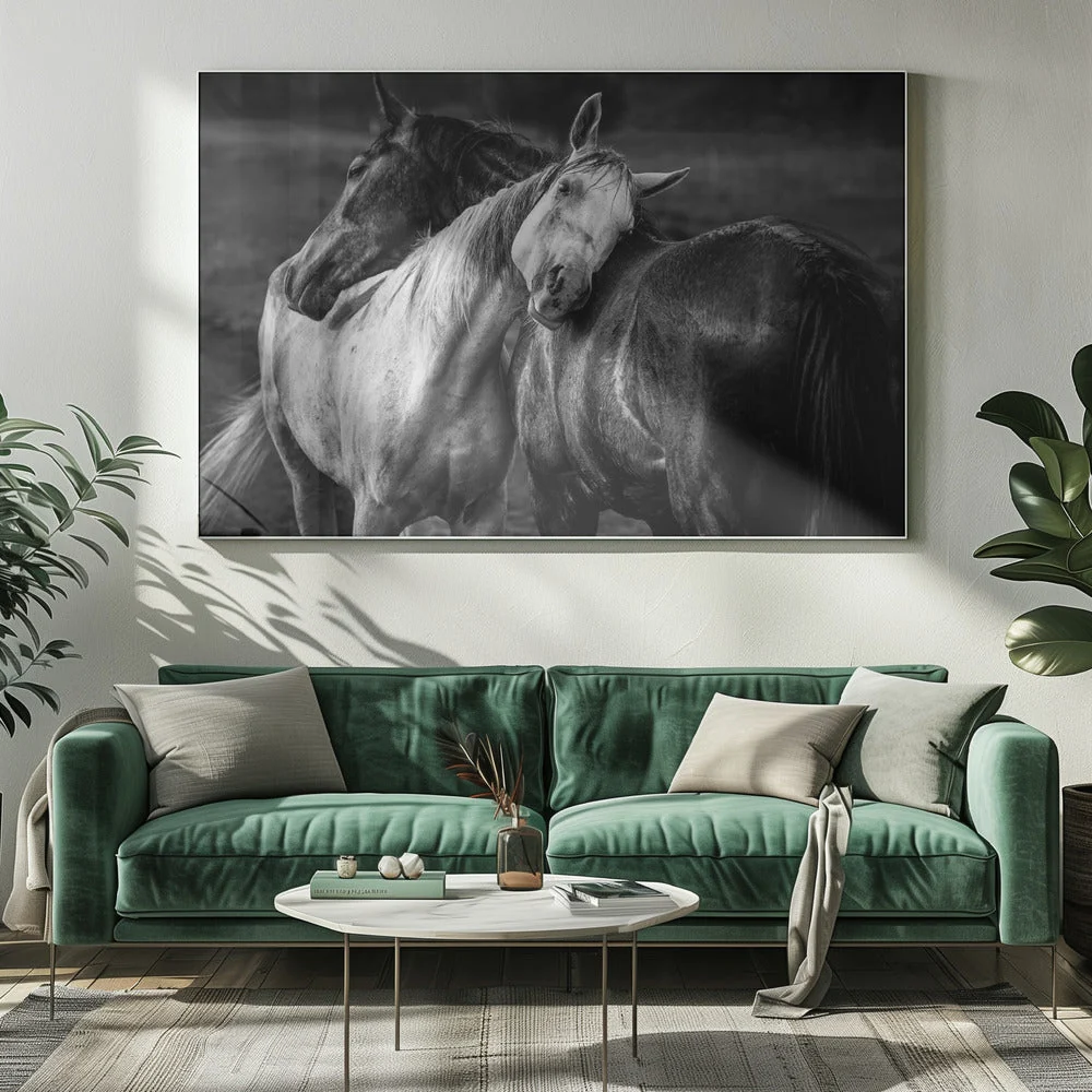 Wall art Warm rain Horses Canvas Print - Image 7