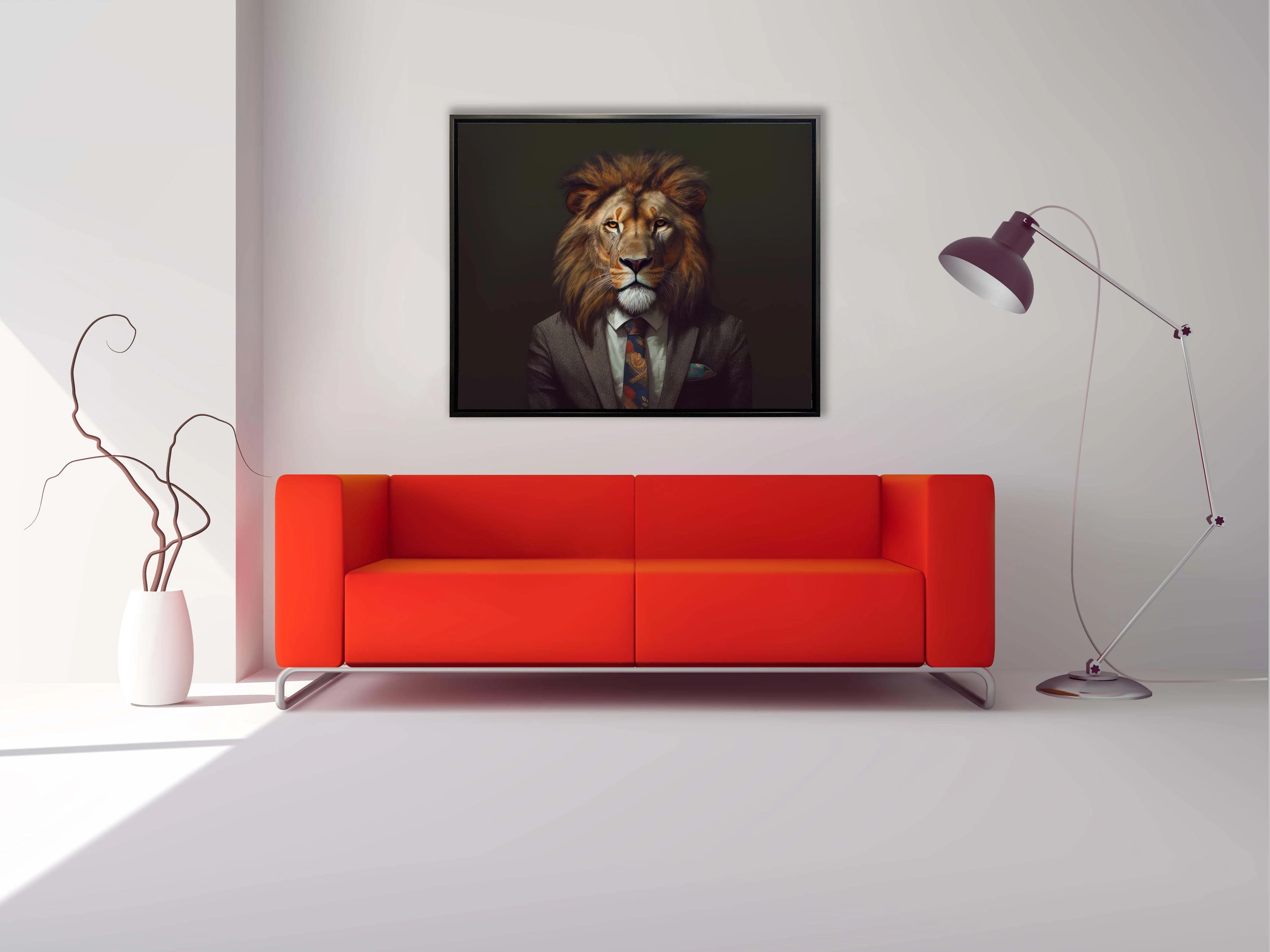Wall Art-Wildlife Canvas Art - Boss Lion - Image 5