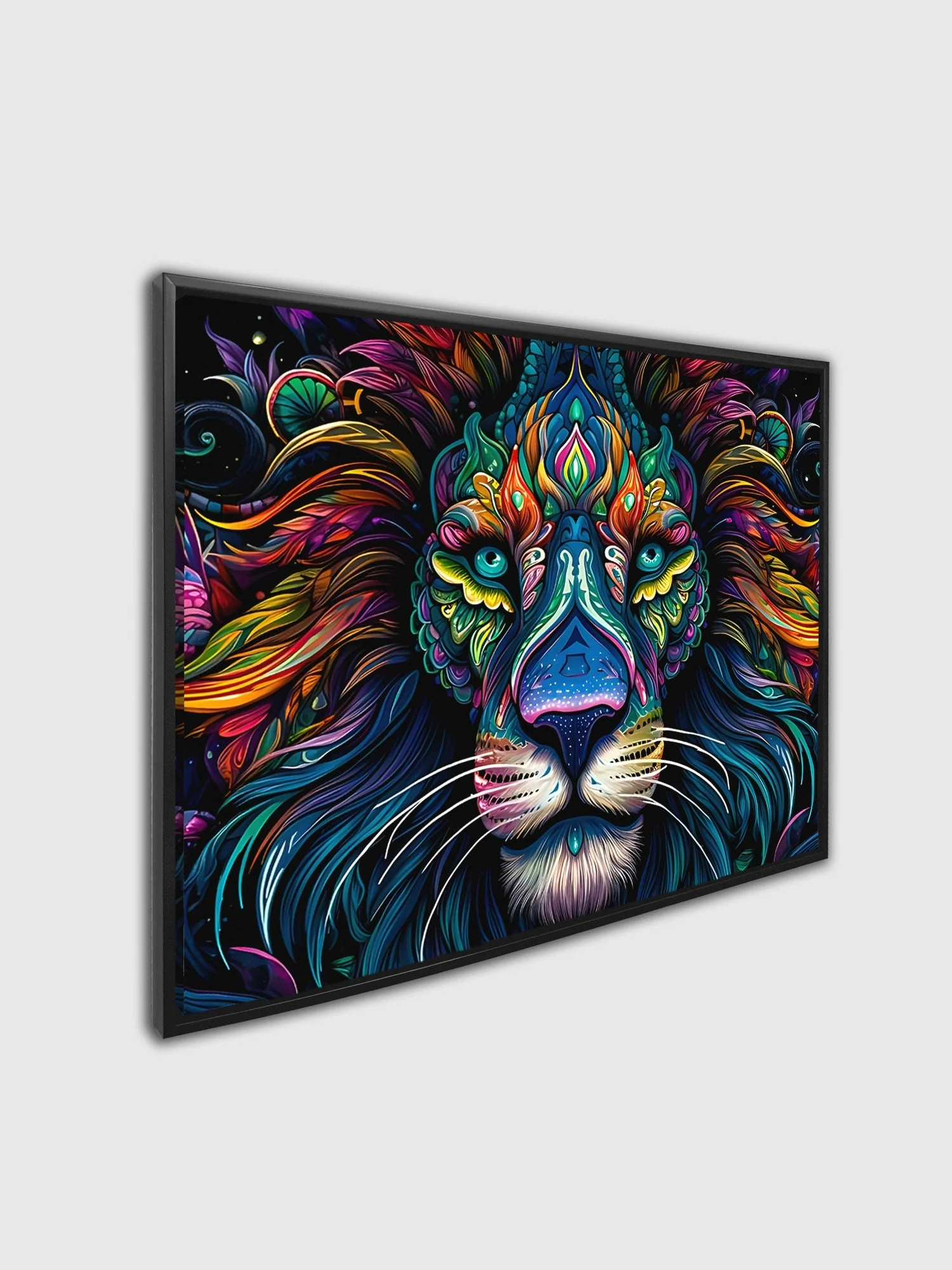 Wall art -Wildlife Canvas- Colorful Lion's - Image 7