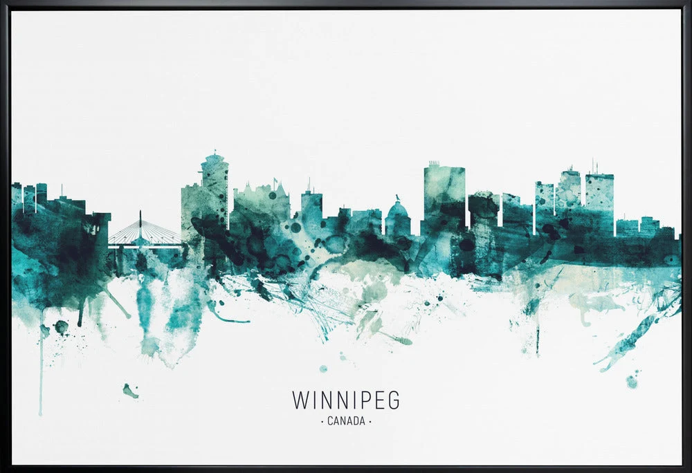 Wall art Winnipeg Canada Skyline - Image 3