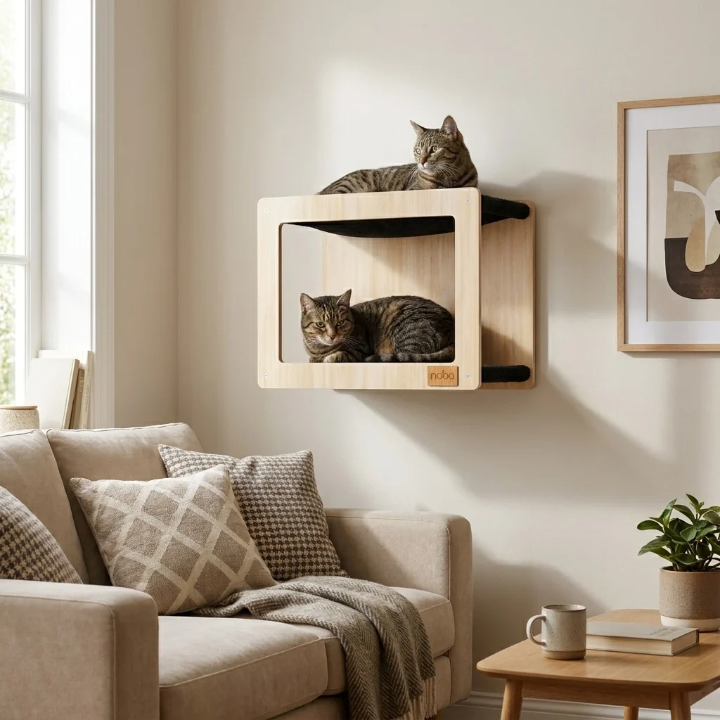 Wall Mounted, Double Hammock Cat Hidedout - Image 2
