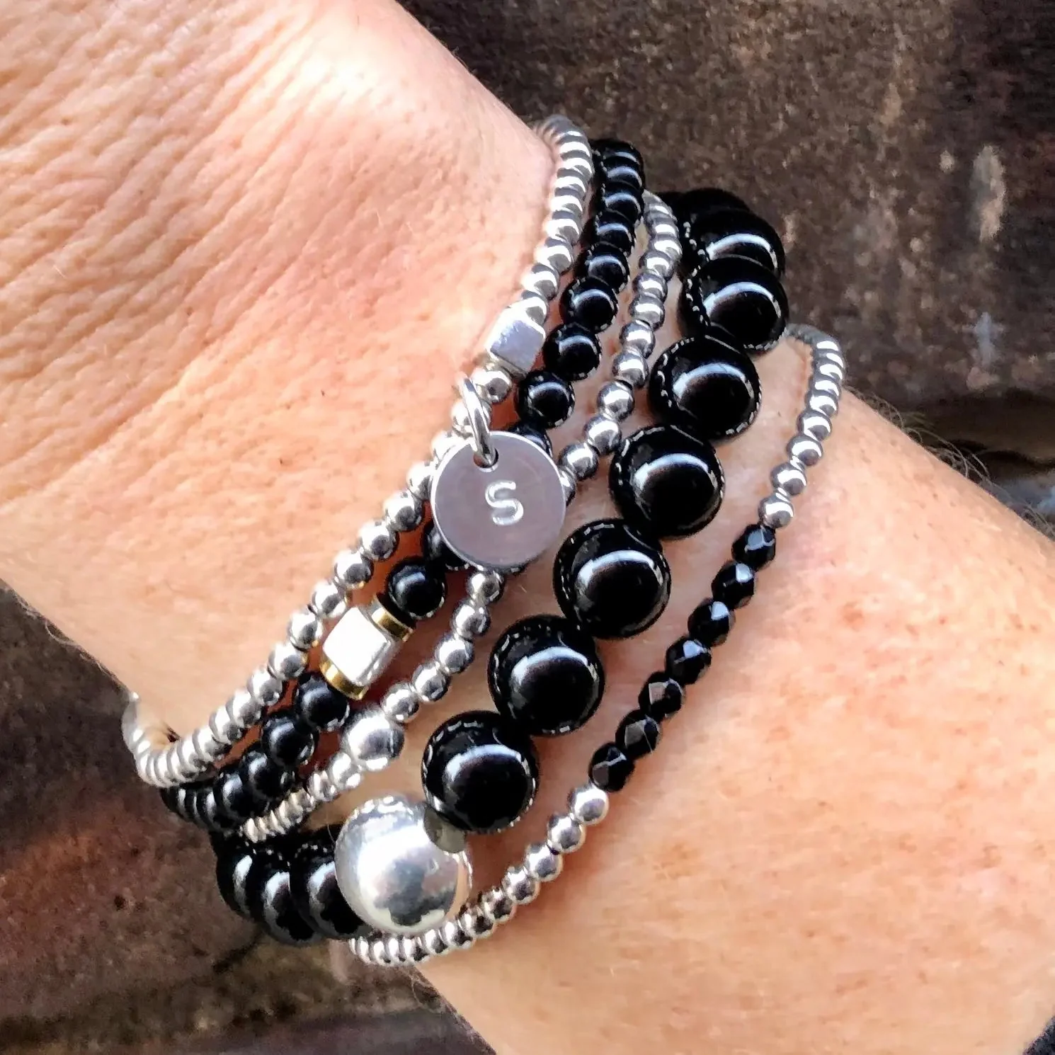 Warrior Initial Bracelet Stack - Image 2