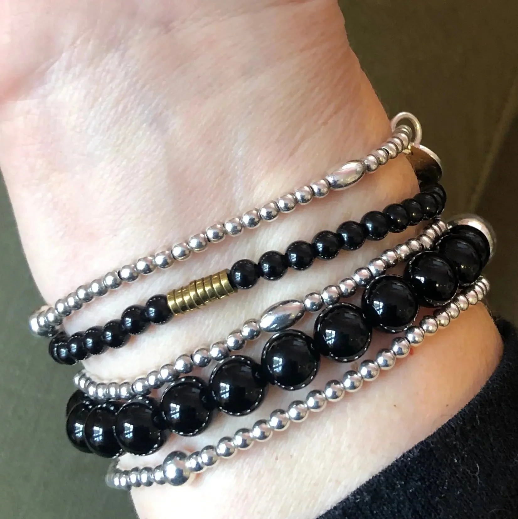 Warrior Initial Bracelet Stack - Image 3